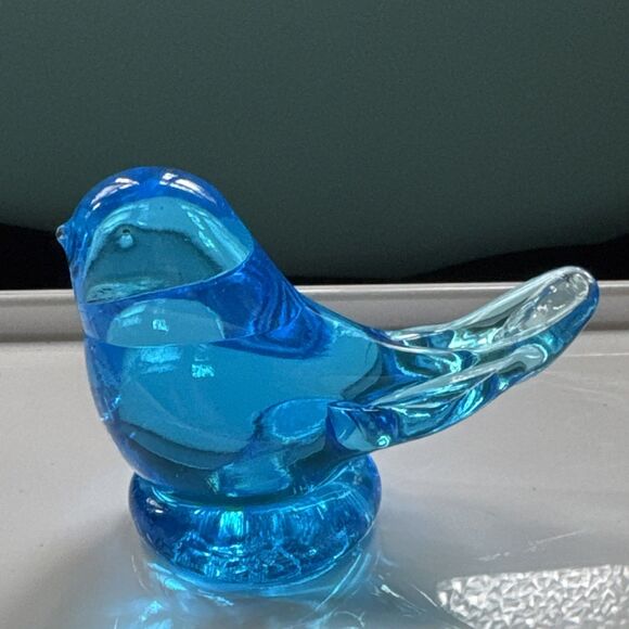 Bluebird Of Happiness By Leo Ward Hand Blown Signed 1987 - Picture 2 of 11